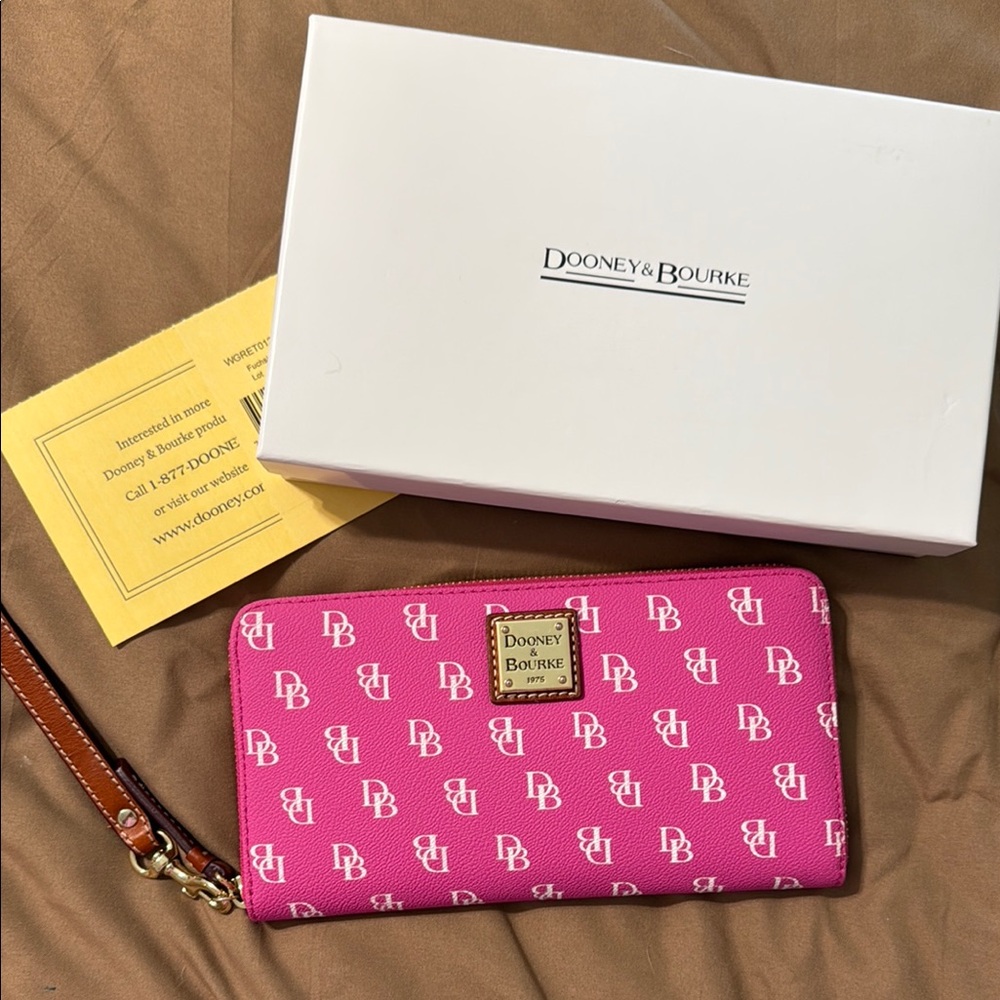 Dooney & Bourke Fuchsia Logo Wallet